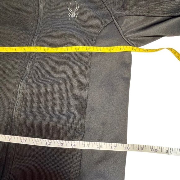Spyder Stellar Men's Full Zip Sweater Black Size SMALL Textured Fabric - Picture 11 of 14
